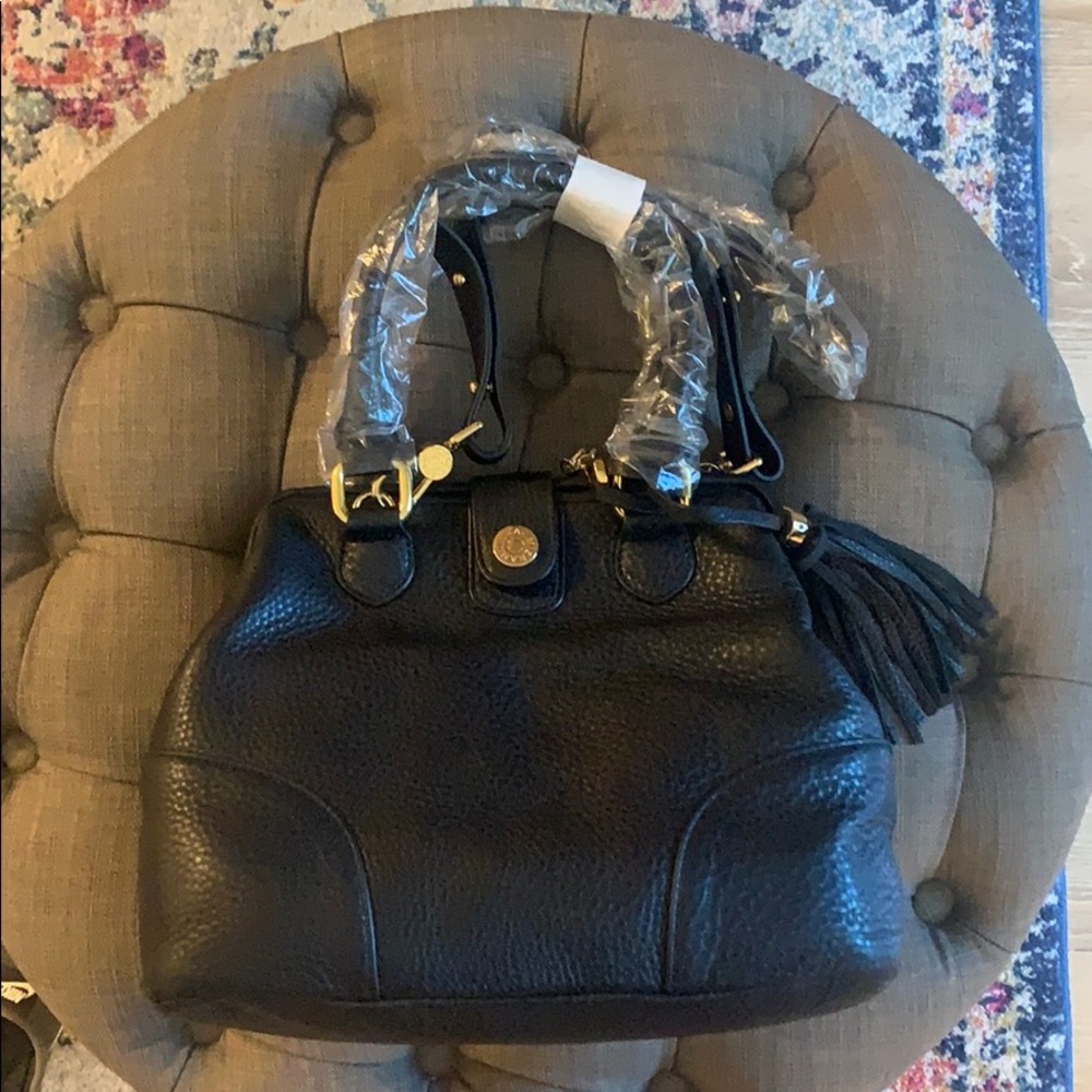 Black leather Isaac Mizrahi purse/bag - never used